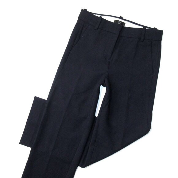 NWT J.Crew High Rise Peyton Crop in Navy Wide Leg Four-Season Stretch Pants 0T - Picture 2 of 4